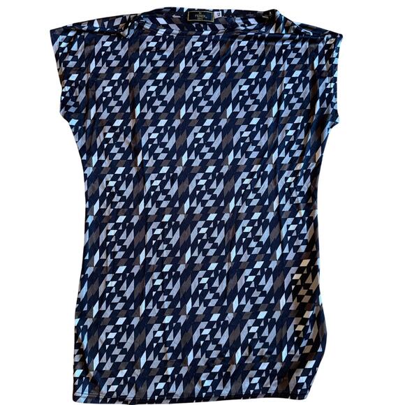 Fendi Vintage FF Geometric Zucca Short Sleeve Top IT 42 US 6 1990s Authentic - Picture 1 of 4